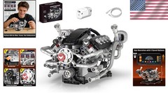Fully Functional 770 PCS V8 Engine Model Kit with Lights & Instruction Manual