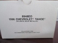 1996 Chevy Tahoe Atlantic Blue Dealer Promo “Motor Trend Truck of the Year Logo”