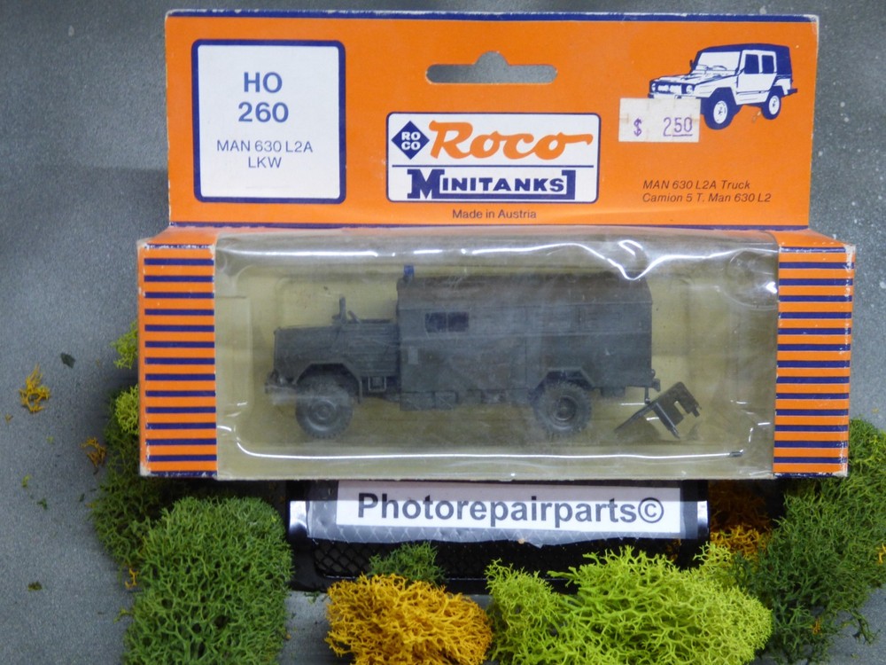 Roco Minitanks (NEW) 1/87 Z-260 Modern German MAN 630 L2 5T Coffer Lot #7303©