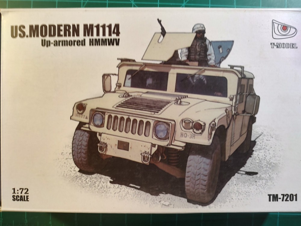 T-Model TM-7201 1/72 US Modern M1114 Up-Armored HMMWV Assembly Model Kit