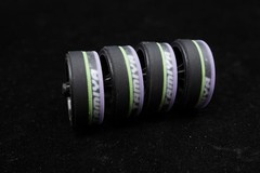 Mini 4WD Tamiya genuine stepped flat tires 4 colors with clear logo First model