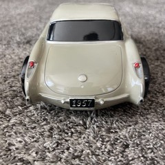 10” solid resin Gasser ‘57Corvette MODEL 57c-104 hot rod car Gray Hand Painted