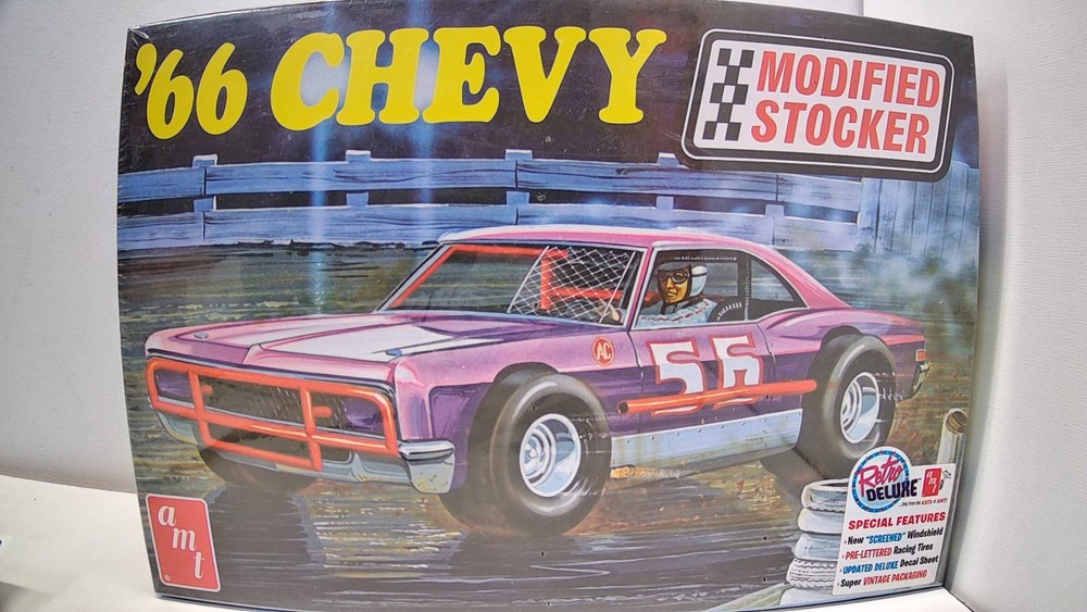 AMT Chevy ’66 Chevy Modified Stocker model kit New in Factory Sealed Box