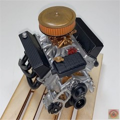 1/25 3D Resin Ford Dual Carb 427 Engine W/ Transmisison Scale Model Kit Parts