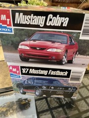 AMT ETRL 1:25 ’67 MUSTANG FASTBACK MODEL KIT Lot & Started SVT Mustang Cobra