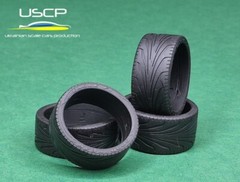 USCP-19-1FR 1/24 F+R Good year Egale F1 Rubber model