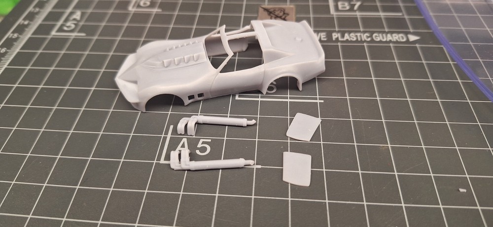 ABS Like Resin 3D Printed Corvette Summer 1/64 Scale Model Car Body