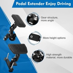 Short Driver Pedal Extenders Brake Accelerator Extensions Anti-Slip Durable Meta
