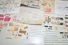 Vintage MODEL CAR INSTRUCTIONS & DECALS Lot Revell BRE STREET DATSUN 510