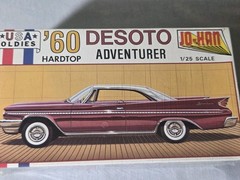 Vintage 1/25 JO-HAN ’60 DESOTO ADVENTURER HARDTOP C-4460 FACTORY SEALED 1970s