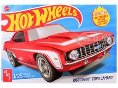 SKILL 2 MODEL KIT 1969 CHEVROLET COPO CAMARO “HOT WHEELS” 1/25 BY AMT AMT1497