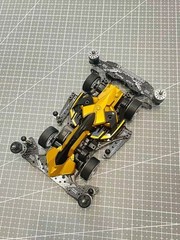 Tamiya 4WD Jedi 8G FMA Chassis Dual Shell Matte Metal Black Painted Car