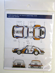 Decalpool 1/24 Scale Porsche 911SC Martini Safari 1978 Decalsheet DP258 for NuNu