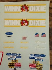 Nascar Mark Martin #60 Winn Dixie Ford Thinderbird 1:24 Decal Blue Ridge Decals