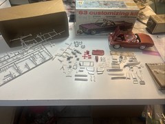 VTG AMT 1963 Chevrolet Corvette Conv Model Kit Built # 06-913-149 W/ Box