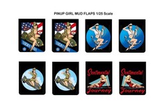 1/25 scale model semi truck military pinup girl mud flaps 1:25 pin up