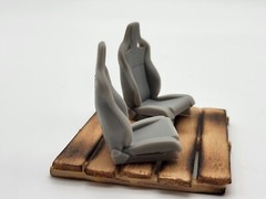 Recaro Sportster Seats For 1/24 And 1/25 Scale Model Cars (Set of 2)