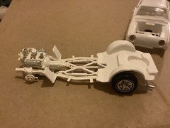 1 25 scale model parts Avanti Partially Built Body Chassis Engine No Box