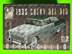 1955 CHEVROLET BEL AIR COUPE MODEL KIT AMT ERTL 1/25 SCALE MILLENIUM EDITION NEW