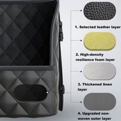Between Car Seat Back Hanging Net Handbag Holder Organizer Storage Mesh Bag Dog.