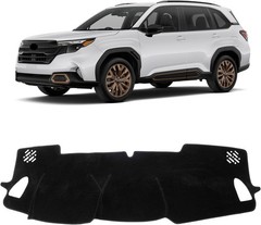 Black Dash Cover for Subaru Forester 2025 2026 Left Hand Driving Polyester No…