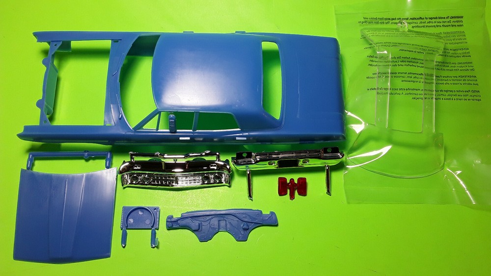 1970 Ford Galaxie 500 1/25 Hood Body Glass Chrome Bumpers Tail Lamp Police Car