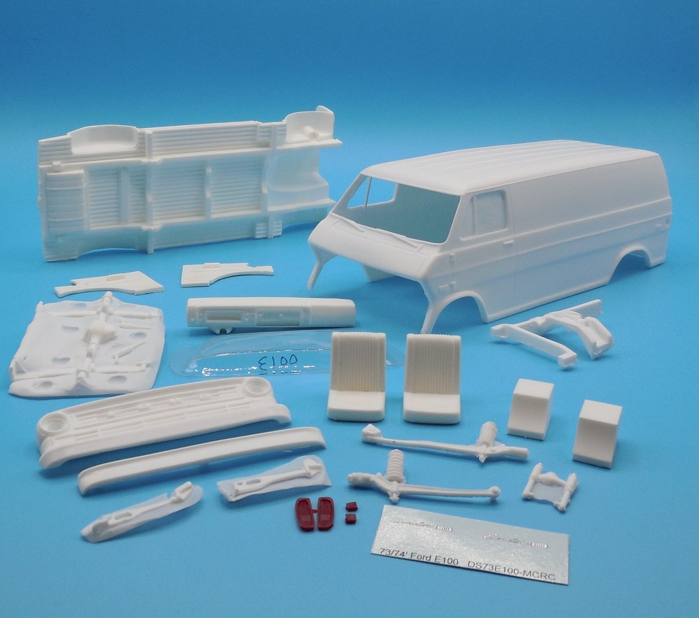 1973-74′ Ford E-100 Econoline Van 1/25th Scale Resin Cast Model Kit Cast By RCRC