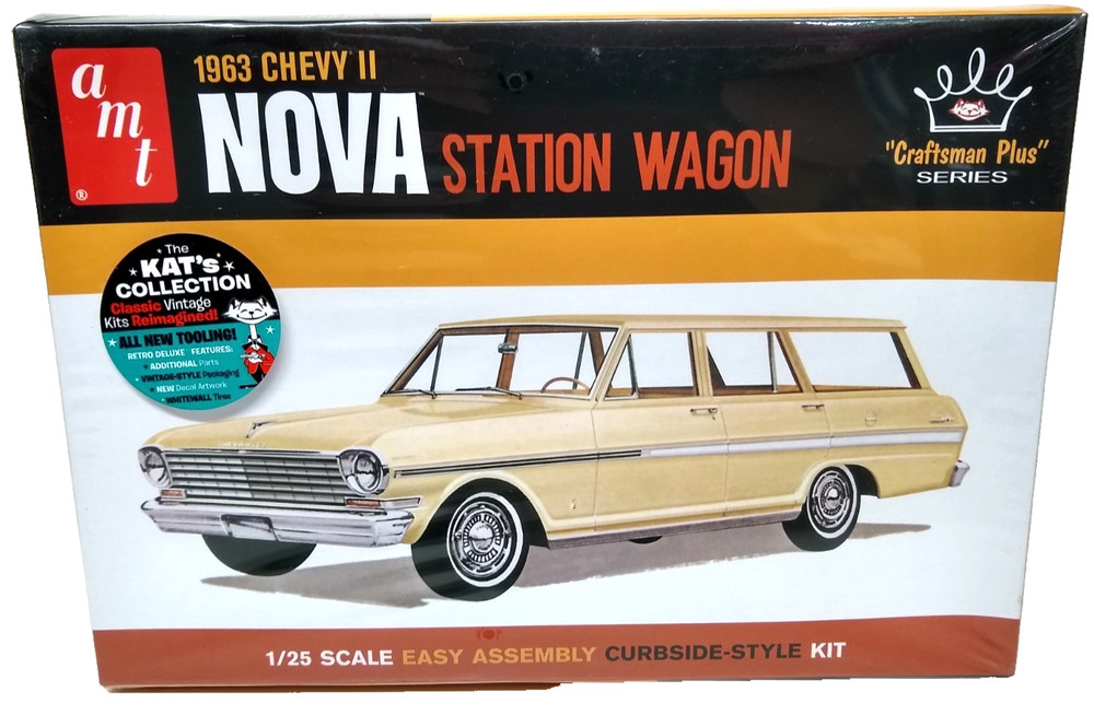 AMT 1202 Chevy II Nova Station Wagon 1/25 Model Kat’s Collection Sealed NOS 2021