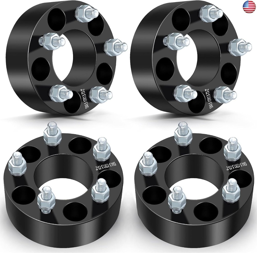OCPTY 4PCS 5×4.5 to 5×4.5 Wheel Spacers 2″ Wheel Adapters 12×1.5 Studs 73mm