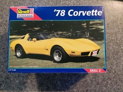 1978 Chevrolet Corvette Yellow 1:24 Scale Revell Monogram Open Box Complete Kit