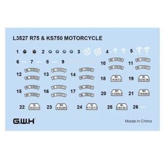 Great Wall Hobby L3527 1/35 German Motorcycle R75 & KS750