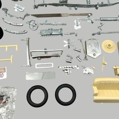 Hubley Packard Dietrich Conv. Victoria 1:22 Metal Kit Unassembled Model