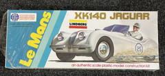 New, Unassembled, Vintage Le Mans Lindberg XK140 Jag Jaguar Yellow Model Kit