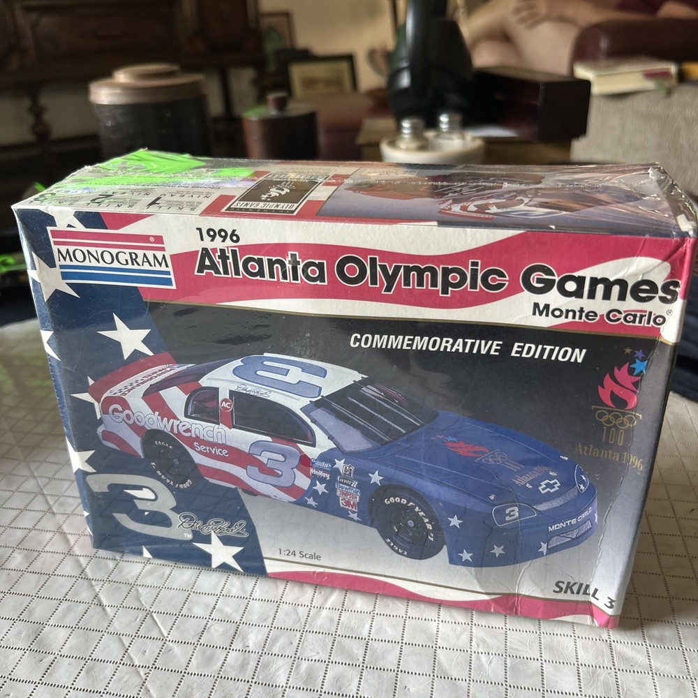 1996 Atlanta Olympic Games Dale Earnhardt Monogram Model Race car Unopened