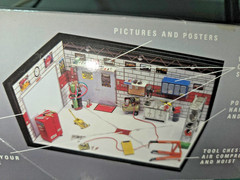 GREAT GARAGES DISPLAY KIT 1:43 SCALE RED DODGE VIPER,GARAGE,COMPLETE TOOL SET