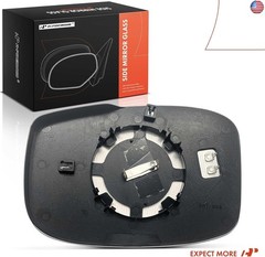 A-Premium Right Passenger Side Heated Mirror Glass with Backing Plate