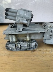 BUILT 1/43 Scale Modified Rocket Launcher Painted Detailed WWII OR FANTASY