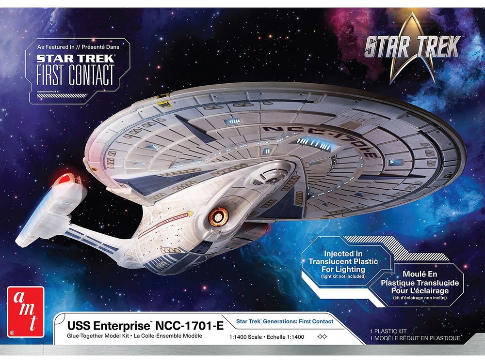 SKILL 2 MODEL KIT U.S.S. ENTERPRISE NCC-1701-E “STAR TREK” 1/1400 AMT AMT1405 M