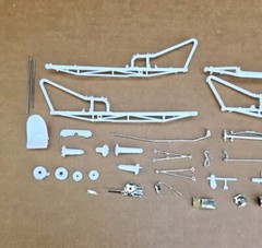 AMT 1/25 DOUBLE DRAGSTER, RAIL CHASSIS AND RELATED PARTS