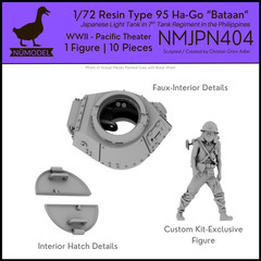 NUMODEL NMJPN404 | 1/72 Resin WWII IJA Type 95 Ha-Go Light Tank “Bataan” Model