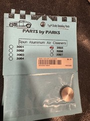 Parts by Parks 1/25 Spun Aluminum Air Cleaner Detailing Part Kit 3005