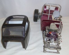 LINDBERG FIAT BIG SCALE GASSER DRAG HOT ROD CAR MOTORIZED MODEL KIT BUILT UP