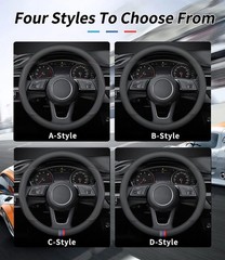 Deer Route Custom-Fit For Bmw Steering Wheel Cover Premium Leather Car Steering