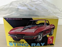 L@@K! **RARE VINTAGE AMT 1967 CORVETTE STING RAY KIT **SEALED BAG *SUPER C@@L!
