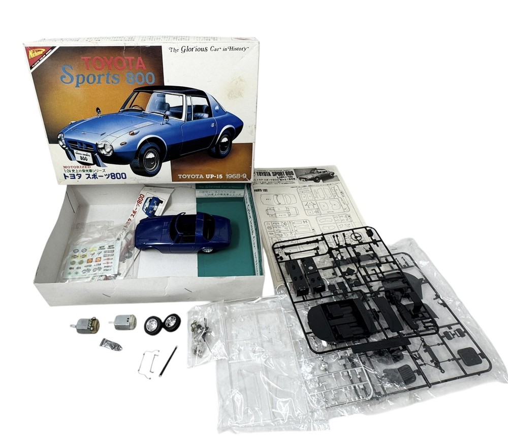 Nichimo Toyota UP-15 Sports 800 1968-9 Motorized Model Kit ~ Partially Assembled