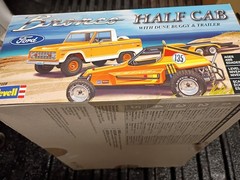 Brand New Revell Ford Bronco Half Cab With Dune Buggy And Trailer
