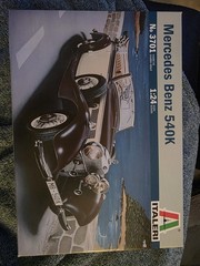 Mercedes Benz 540K Model Car Kit By Italeri No 3701 1/24 Scale