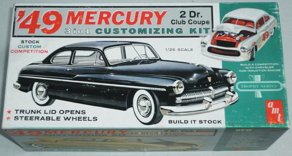 AMT TROPHY SERIES ’49 MERCURY 3 in 1 CUSTOMIZING KIT 1/25 grey plastic