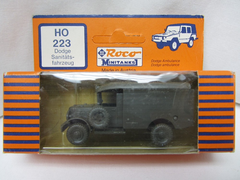 ROCO MINITANKS DBGM #223 US Army M43 Dodge 3/4 ton Ambulance 1/87 Scale