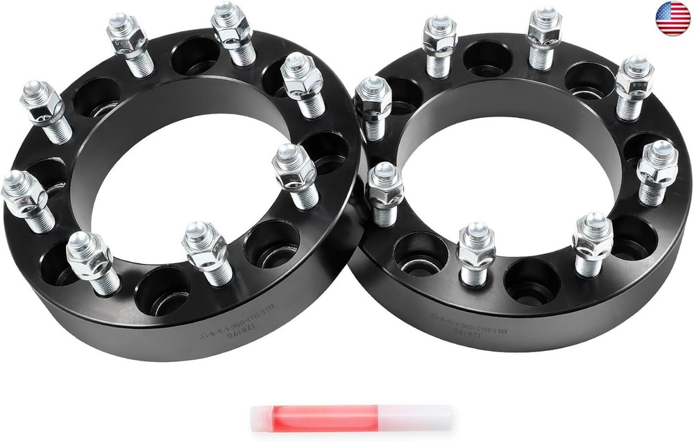 SCITOO 2pcs Wheel Spacers 1.5″ 8×6.5 Bore 130mm Studs 9/16-18 8Lug Wheel